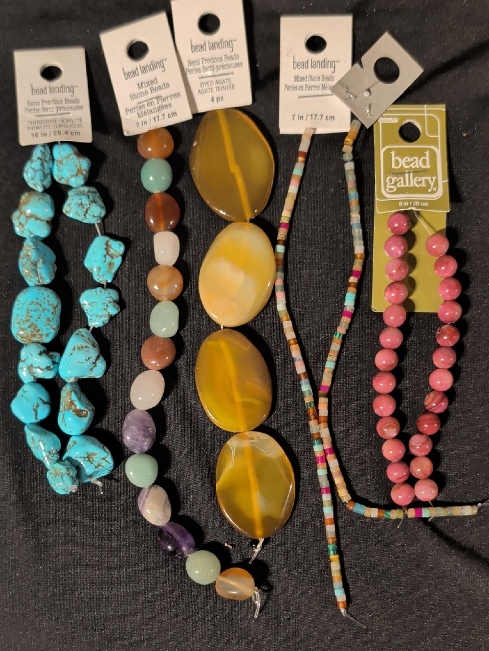 Giant Lot of NWT Bead Strands: 135+ Semi-precious, Glass, Ceramic, Metal & Shell - Picture 12 of 17